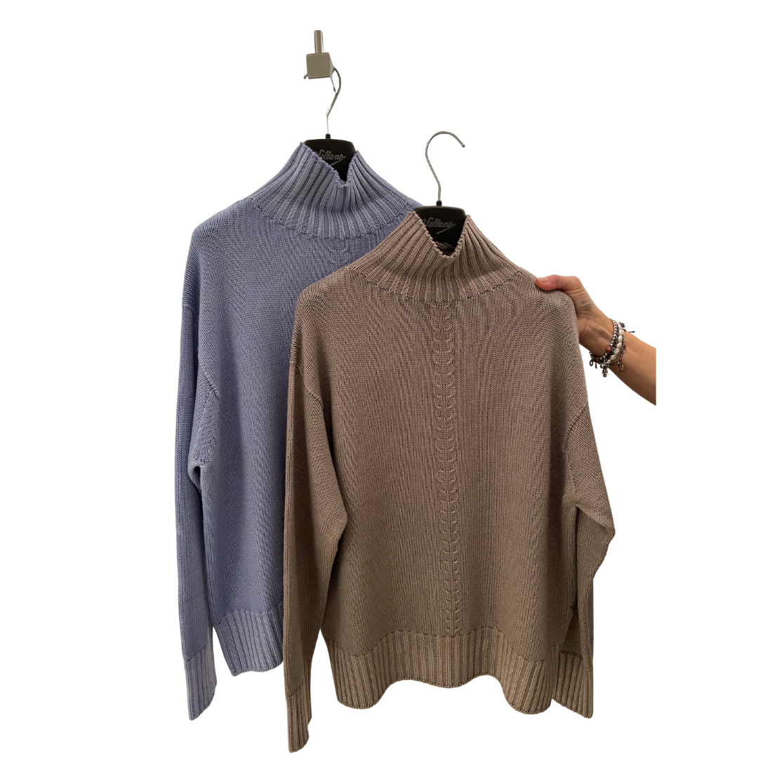 MAGLIA TORTORA COLLO ALTO