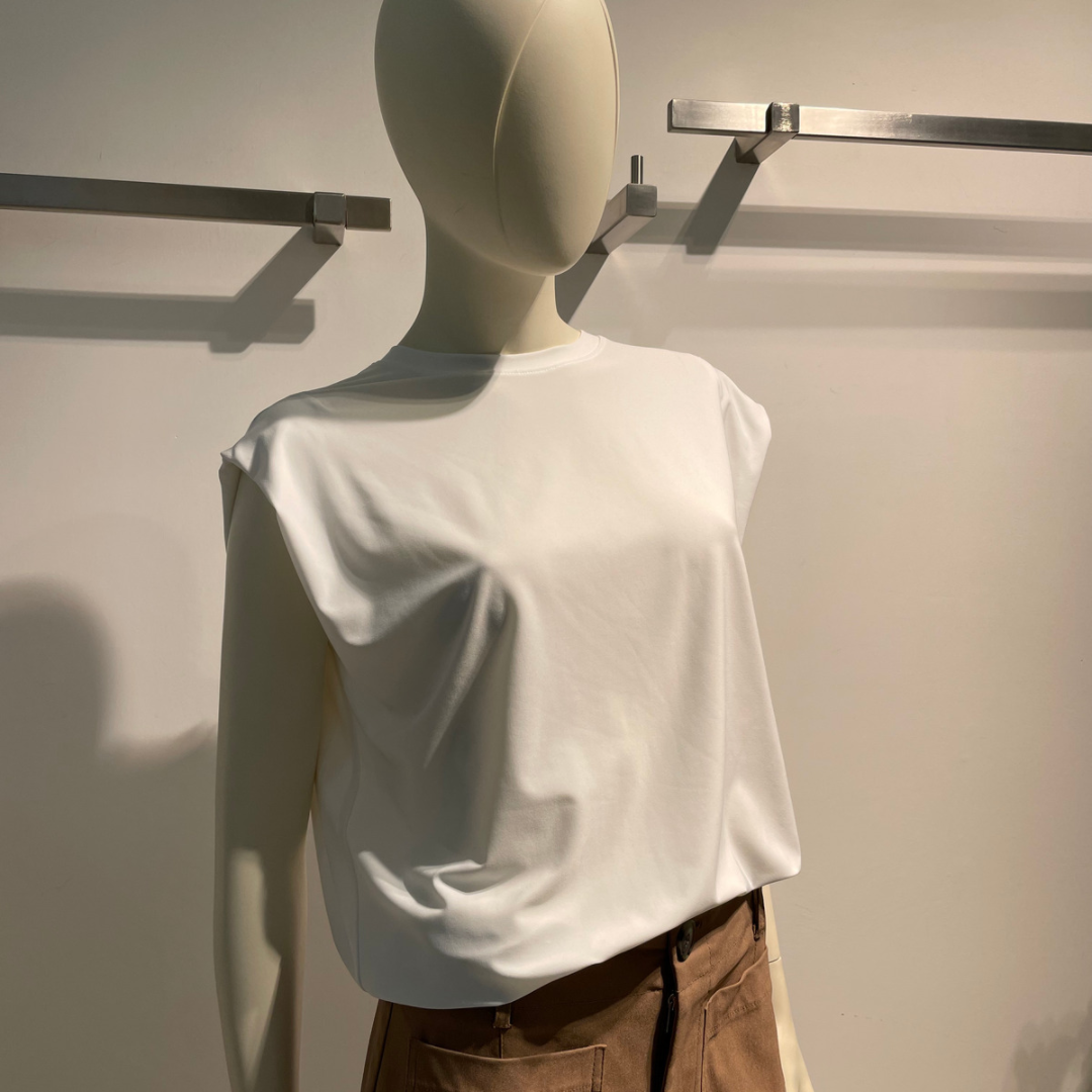 MAGLIETTA BIANCA IN JERSEY